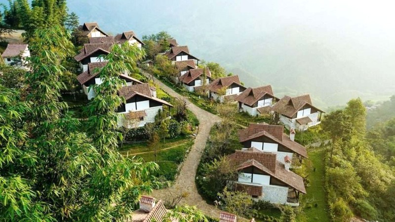 Sapa Jade Hill Resort & Spa, nhìn từ trên cao.