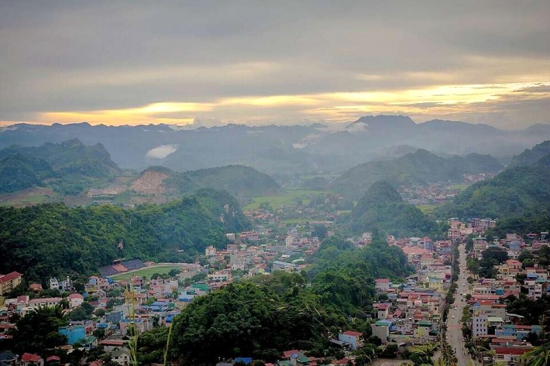 Mộc Châu, Sơn La: Toàn cảnh thị trấn.