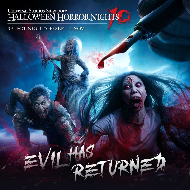 Halloween Horror Nights 10 đã đến! Kinh dị mùa thu tại Universal Studios Singapore.