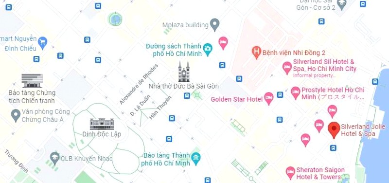 Silverland Jolie Hotel gần nhiều điểm tham quan nổi tiếng.