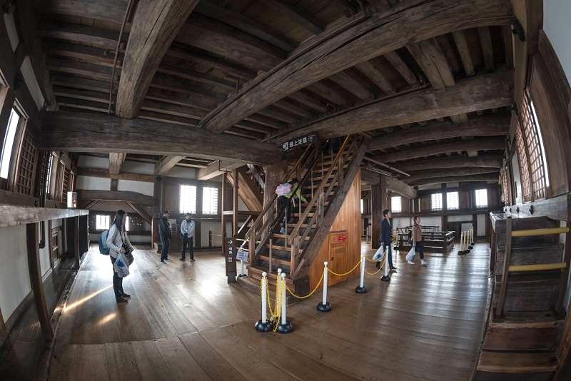 Himeji Castle's interior.