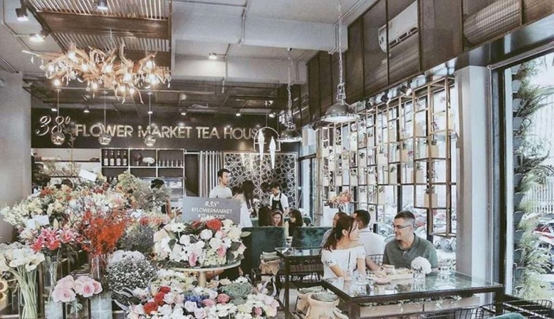 38 Flower Market & Tea House: Quán cà phê độc đáo.