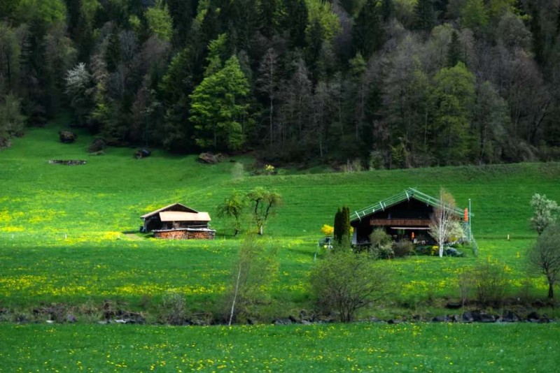 Thư giãn tại làng Lauterbrunnen, Thụy Sĩ.