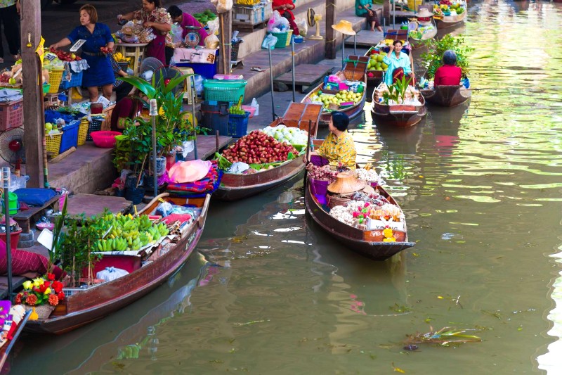 Chợ nổi Damnoen Saduak: Nét văn hóa Thái Lan